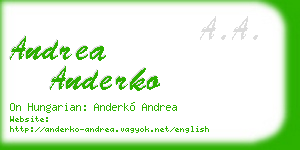 andrea anderko business card